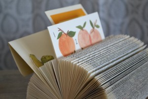 Recycled book mail organizer