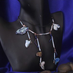 Butterfly wings and spiders legs - glass on copper
