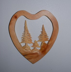 wooden heart tree wall decor handmade