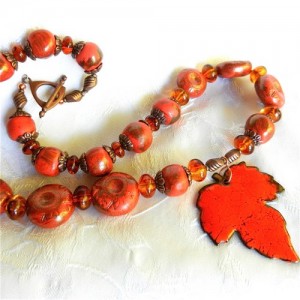 handmade_enameled_scarlet_and_copper_leaf_pendant_signed_necklace_2fa0bb23