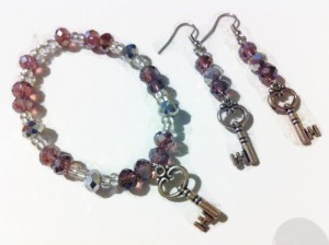 purple beaded key jewelry 2