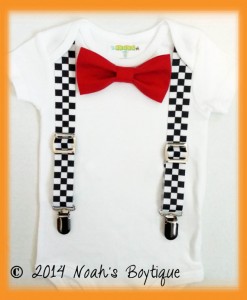 handmade checker suspenders child dress up