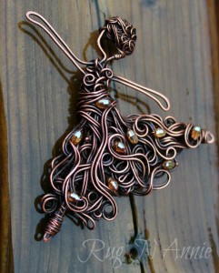 wire wrap dancer pendant