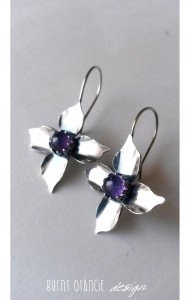 Amethyst Flower earrings