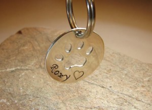 sterling silver pet tag cut out