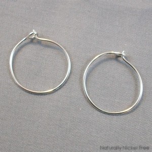 545H-F Argentium Hoop Earrings .75 inch-7
