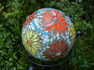 mosaic gazing ball