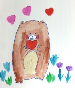hand painted bear