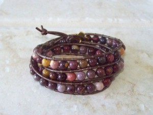 Handmade Triple leather wrap bracelet