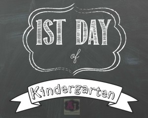 1st day of kindergarten logo