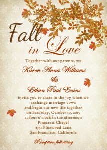 Fall In Love Wedding Invitation2