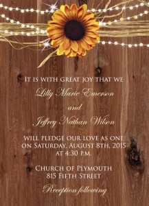 Wedding Sunflower Invite 2