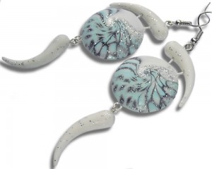 light blue earrings