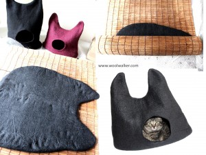 Cat Silhouette Cat Bed Black Ears Blac Cave 55