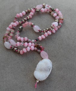 Hand-knotted Pink Necklace