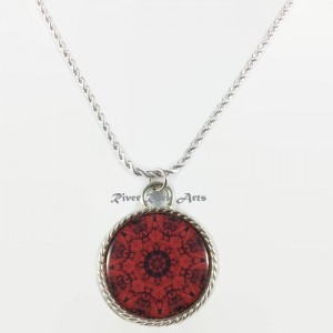 Red and Black Tapestry Rope Pendant 1 watermarked