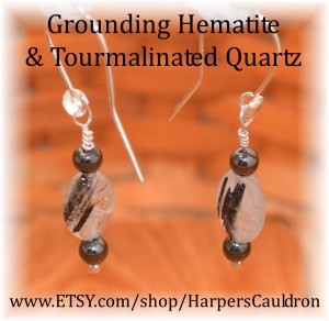 Tourmalinated Quartz & Hematite on Sterling - $14 (1)