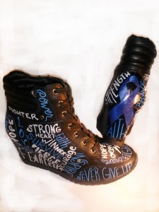Colon Cancer Wedge Sneakers