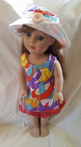 Tulip pattern dress and hat - 1