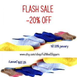 FeltWoolSlippers on Etsy - Flash sale 20% OFF