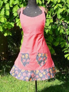 Apron-rockabilly-skulls-red-spots-recycled-decorative-stitching-recycled
