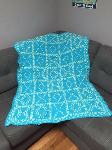 43x52 " hand crocheted afghan