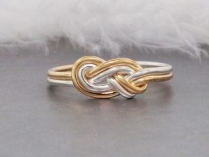 solid-gold-and-sterling-silver-double-figure-8-knot-unconventional-engagement-ring