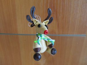 christmas ornaments, handmade ornaments, 3d paper ornaments, rudolph the red nosed reindeer 4