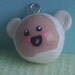 Itty Bitty Babies(polar bear suit) polymer clay charm/pendant (clasp included)