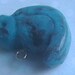 Faux turquoise bird,  polymer clay charm or pendant (includes clasp) ooak