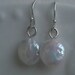 Sterling silver earrings freshwater coin pearl wedding bridesmaid Mother's day gift Christmas gift elegant