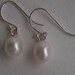 Sterling silver earrings freshwater drop pearl wedding bridesmaid Mother's day gift Christmas gift elegant