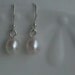 Sterling silver earrings freshwater drop pearl wedding bridesmaid Mother's day gift Christmas gift elegant