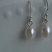 Sterling silver earrings freshwater drop pearl wedding bridesmaid Mother's day gift Christmas gift elegant