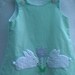 Vintage girls dress size 5/6 handmade chenille bunnies tulip applique boutique shabby cottage chic style ooak pastel price reduced