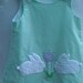 Vintage girls dress size 5/6 handmade chenille bunnies tulip applique boutique shabby cottage chic style ooak pastel price reduced