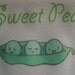 printed onesie or Tshirt "Sweet Pea" boys girls sizes 0-3 months-5T custom original hand drawn designs