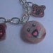 polymer clay charm bracelet with 6 charms lobster claw clasp fits up to 8" wrist cinnamon buns/rolls toast with jelly