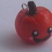 cute carved pumpkin polymer clay char or pendant (includes clasp) Halloween