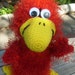 Crochet Stuffed Animal - Stuffed Bright Red Bird