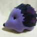 Handmade Cute plush porcupine / hedgehog  100% recycled fabric eco friendly