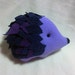 Handmade Cute plush porcupine / hedgehog  100% recycled fabric eco friendly